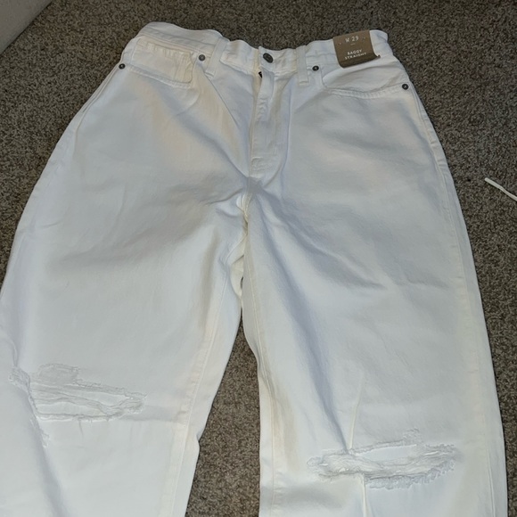 Madewell Denim - Madewell Baggy Straight White Jeans